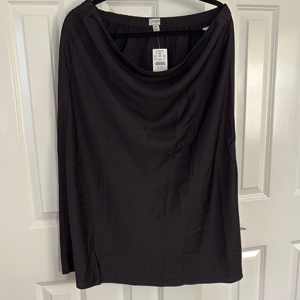 J. Crew Black Draped Blouse